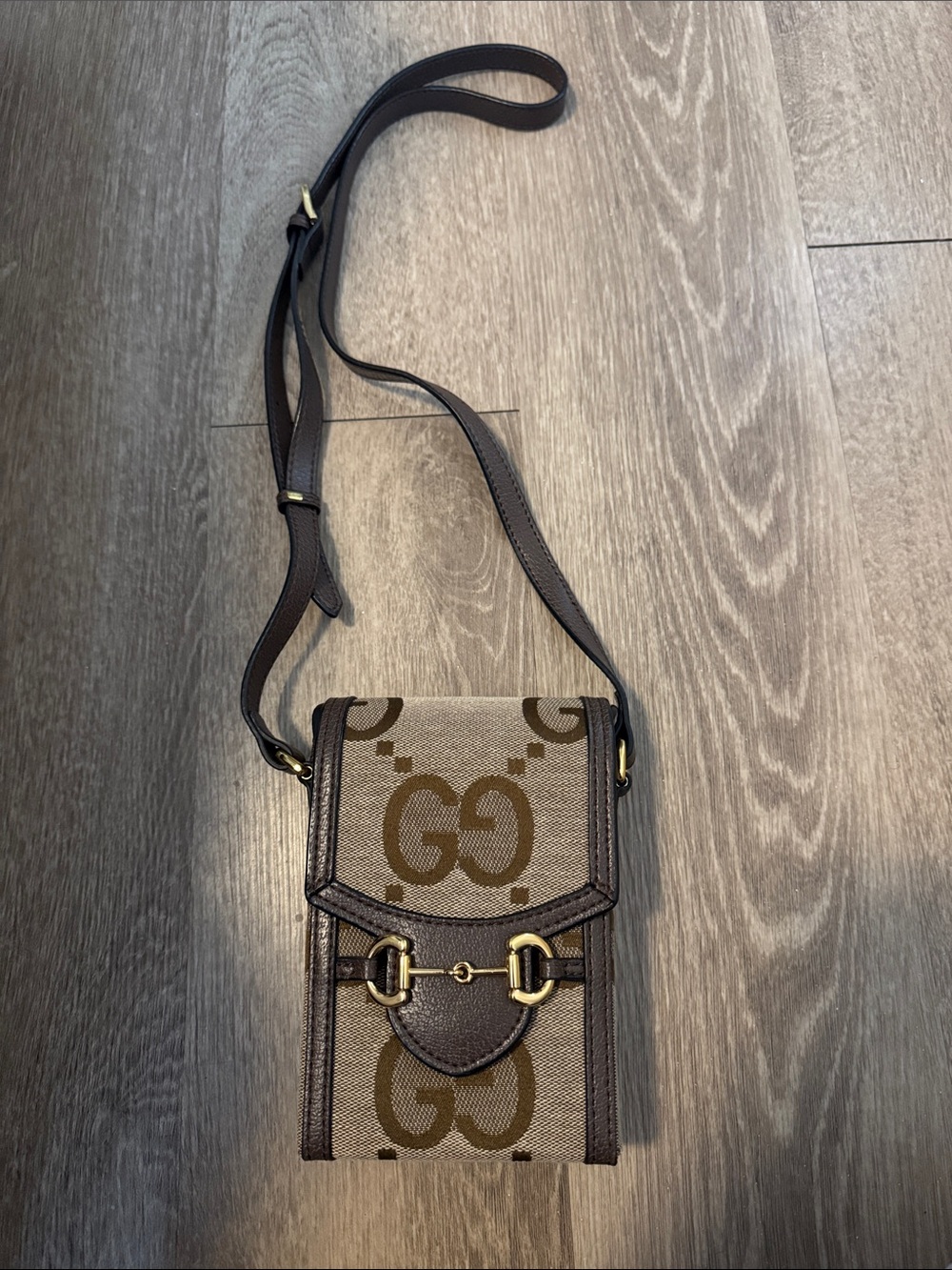 Designer Brown Crossbody Phone Bag